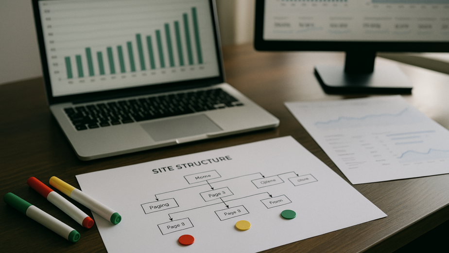 Обложка для статьи «SEO продвижение сайта услуг: как собрать приоритет страниц и не распылять бюджет на весь спрос сразу»